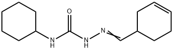 1-[(E)-cyclohex-3-en-1-ylmethylideneamino]-3-cyclohexylurea Struktur