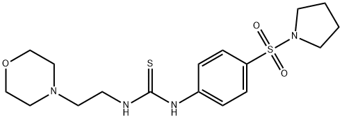 1-(2-morpholin-4-ylethyl)-3-(4-pyrrolidin-1-ylsulfonylphenyl)thiourea Structure