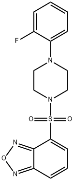 4-[4-(2-fluorophenyl)piperazin-1-yl]sulfonyl-2,1,3-benzoxadiazole Struktur