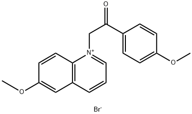 1-(4-methoxyphenyl)-2-(6-methoxyquinolin-1-ium-1-yl)ethanone bromide Struktur