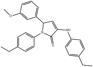 4-(4-ethylanilino)-1-(4-ethylphenyl)-2-(3-methoxyphenyl)-2H-pyrrol-5-one Struktur