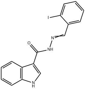 N-[(E)-(2-iodophenyl)methylideneamino]-1H-indole-3-carboxamide Struktur