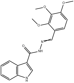 N-[(E)-(2,3,4-trimethoxyphenyl)methylideneamino]-1H-indole-3-carboxamide Struktur