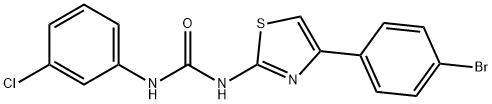 1-[4-(4-bromophenyl)-1,3-thiazol-2-yl]-3-(3-chlorophenyl)urea Struktur