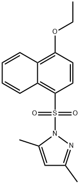 1-(4-ethoxynaphthalen-1-yl)sulfonyl-3,5-dimethylpyrazole Struktur