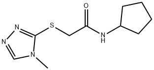 N-cyclopentyl-2-[(4-methyl-1,2,4-triazol-3-yl)sulfanyl]acetamide Struktur