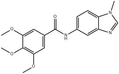 3,4,5-trimethoxy-N-(1-methylbenzimidazol-5-yl)benzamide Struktur