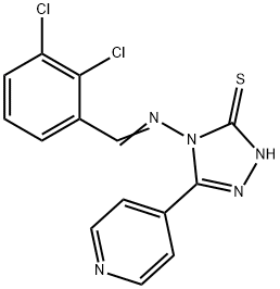 4-[(E)-(2,3-dichlorophenyl)methylideneamino]-3-pyridin-4-yl-1H-1,2,4-triazole-5-thione Struktur