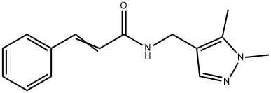 (E)-N-[(1,5-dimethylpyrazol-4-yl)methyl]-3-phenylprop-2-enamide Struktur