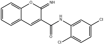 N-(2,5-dichlorophenyl)-2-iminochromene-3-carboxamide Struktur