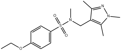 4-ethoxy-N-methyl-N-[(1,3,5-trimethylpyrazol-4-yl)methyl]benzenesulfonamide Struktur