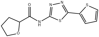 N-(5-thiophen-2-yl-1,3,4-thiadiazol-2-yl)oxolane-2-carboxamide Struktur