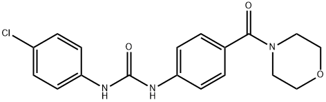 1-(4-chlorophenyl)-3-[4-(morpholine-4-carbonyl)phenyl]urea Struktur