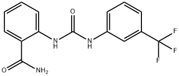 2-[[3-(trifluoromethyl)phenyl]carbamoylamino]benzamide Struktur