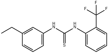 1-(3-ethylphenyl)-3-[2-(trifluoromethyl)phenyl]thiourea Struktur