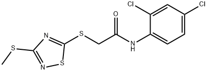 N-(2,4-dichlorophenyl)-2-[(3-methylsulfanyl-1,2,4-thiadiazol-5-yl)sulfanyl]acetamide Struktur