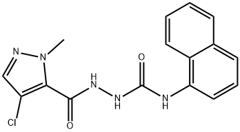 1-[(4-chloro-2-methylpyrazole-3-carbonyl)amino]-3-naphthalen-1-ylurea Struktur