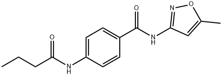 4-(butanoylamino)-N-(5-methyl-1,2-oxazol-3-yl)benzamide Struktur