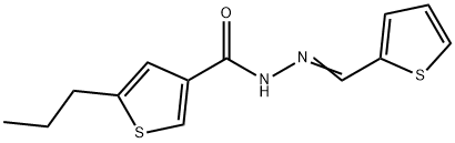 5-propyl-N-[(E)-thiophen-2-ylmethylideneamino]thiophene-3-carboxamide Struktur