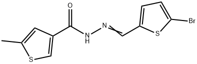 N-[(E)-(5-bromothiophen-2-yl)methylideneamino]-5-methylthiophene-3-carboxamide Struktur