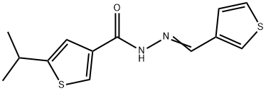 5-propan-2-yl-N-[(E)-thiophen-3-ylmethylideneamino]thiophene-3-carboxamide Struktur