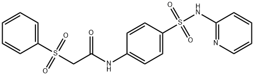 2-(benzenesulfonyl)-N-[4-(pyridin-2-ylsulfamoyl)phenyl]acetamide Struktur