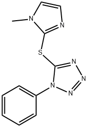 5-(1-methylimidazol-2-yl)sulfanyl-1-phenyltetrazole Struktur