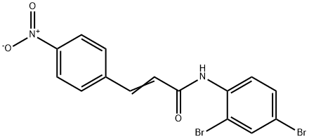 (E)-N-(2,4-dibromophenyl)-3-(4-nitrophenyl)prop-2-enamide Struktur