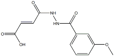 (E)-4-[2-(3-methoxybenzoyl)hydrazinyl]-4-oxobut-2-enoic acid Struktur