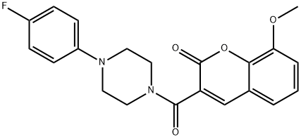 3-[4-(4-fluorophenyl)piperazine-1-carbonyl]-8-methoxychromen-2-one Struktur