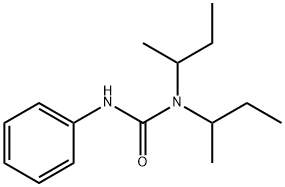 1,1-di(butan-2-yl)-3-phenylurea Struktur