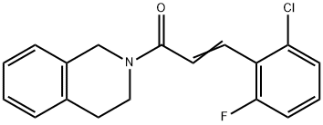 (E)-3-(2-chloro-6-fluorophenyl)-1-(3,4-dihydro-1H-isoquinolin-2-yl)prop-2-en-1-one Struktur