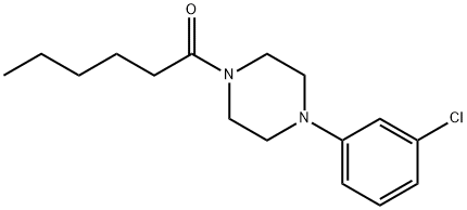 1-[4-(3-chlorophenyl)piperazin-1-yl]hexan-1-one Struktur