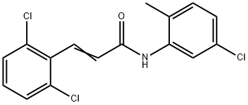 (E)-N-(5-chloro-2-methylphenyl)-3-(2,6-dichlorophenyl)prop-2-enamide Struktur