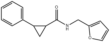 N-(furan-2-ylmethyl)-2-phenylcyclopropane-1-carboxamide Struktur