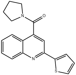 pyrrolidin-1-yl-(2-thiophen-2-ylquinolin-4-yl)methanone Struktur