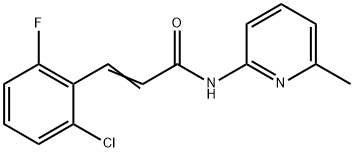 (E)-3-(2-chloro-6-fluorophenyl)-N-(6-methylpyridin-2-yl)prop-2-enamide Struktur