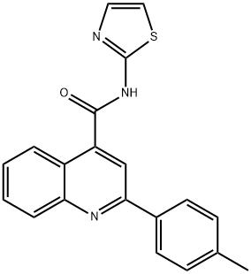 2-(4-methylphenyl)-N-(1,3-thiazol-2-yl)quinoline-4-carboxamide Struktur