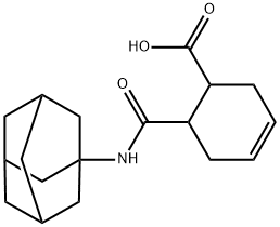 6-(1-adamantylcarbamoyl)cyclohex-3-ene-1-carboxylic acid Struktur