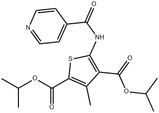 dipropan-2-yl 3-methyl-5-(pyridine-4-carbonylamino)thiophene-2,4-dicarboxylate Structure