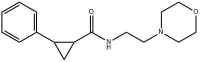 N-(2-morpholin-4-ylethyl)-2-phenylcyclopropane-1-carboxamide Struktur