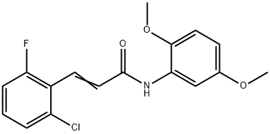 (E)-3-(2-chloro-6-fluorophenyl)-N-(2,5-dimethoxyphenyl)prop-2-enamide Struktur