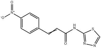 (E)-3-(4-nitrophenyl)-N-(1,3,4-thiadiazol-2-yl)prop-2-enamide Struktur