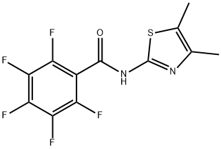 N-(4,5-dimethyl-1,3-thiazol-2-yl)-2,3,4,5,6-pentafluorobenzamide Struktur