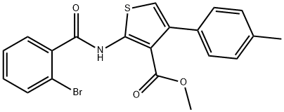 methyl 2-[(2-bromobenzoyl)amino]-4-(4-methylphenyl)thiophene-3-carboxylate Struktur