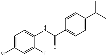 N-(4-chloro-2-fluorophenyl)-4-propan-2-ylbenzamide Struktur