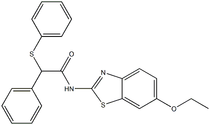 N-(6-ethoxy-1,3-benzothiazol-2-yl)-2-phenyl-2-phenylsulfanylacetamide Struktur