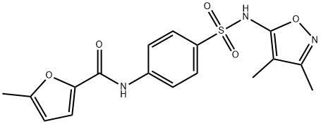 N-[4-[(3,4-dimethyl-1,2-oxazol-5-yl)sulfamoyl]phenyl]-5-methylfuran-2-carboxamide Struktur