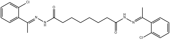 N,N'-bis[(E)-1-(2-chlorophenyl)ethylideneamino]octanediamide Struktur