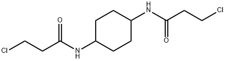 3-chloro-N-[4-(3-chloropropanoylamino)cyclohexyl]propanamide Struktur